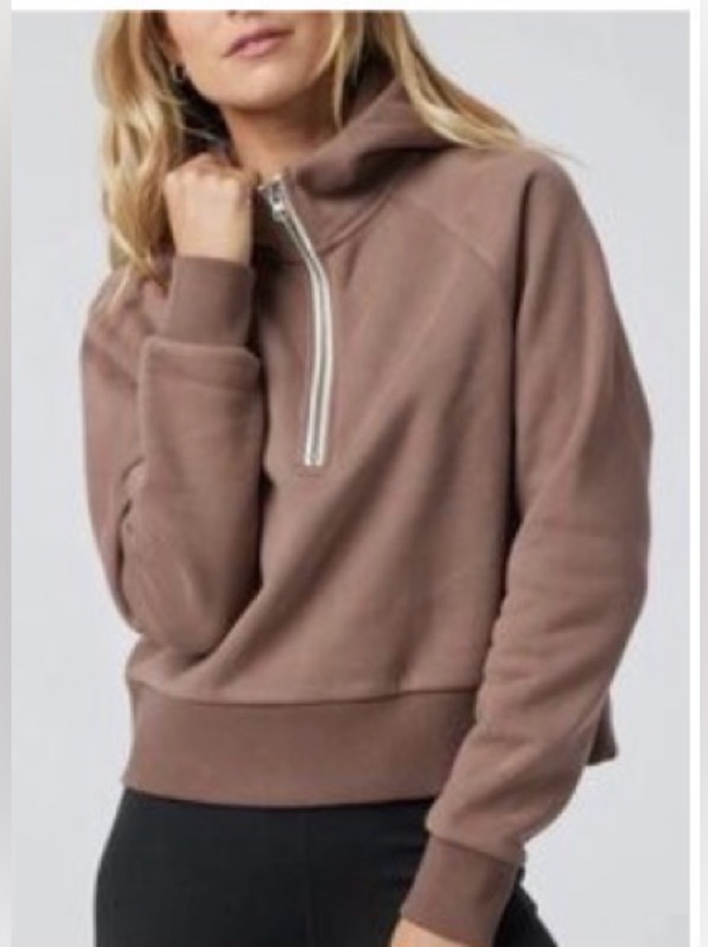 Vuori Restore Half-Zip Hoodie | Taupe | Worn Once | Sz M